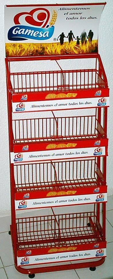 Exhibidor de piso con branding