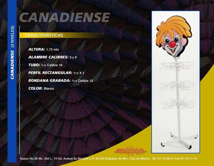 Ficha técnica: Exhibidor Canadiense